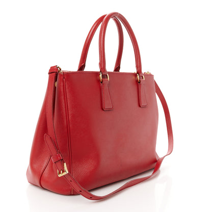 Prada Saffiano Medium Galleria Double Zip Tote Fuoco 3 of 15