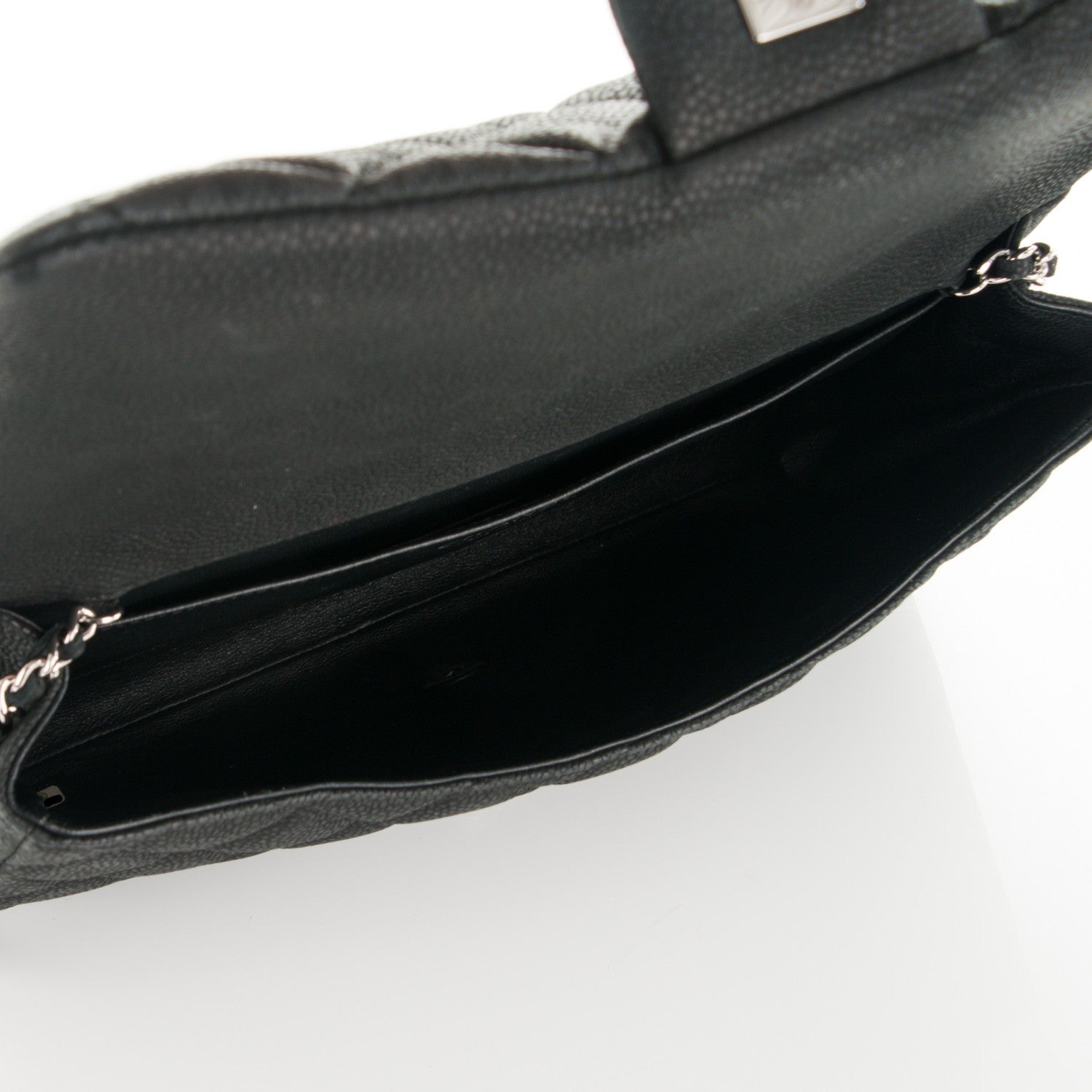 Chanel Iridescent Caviar Quilted Clutch With Chain Flap Black 5 of 7