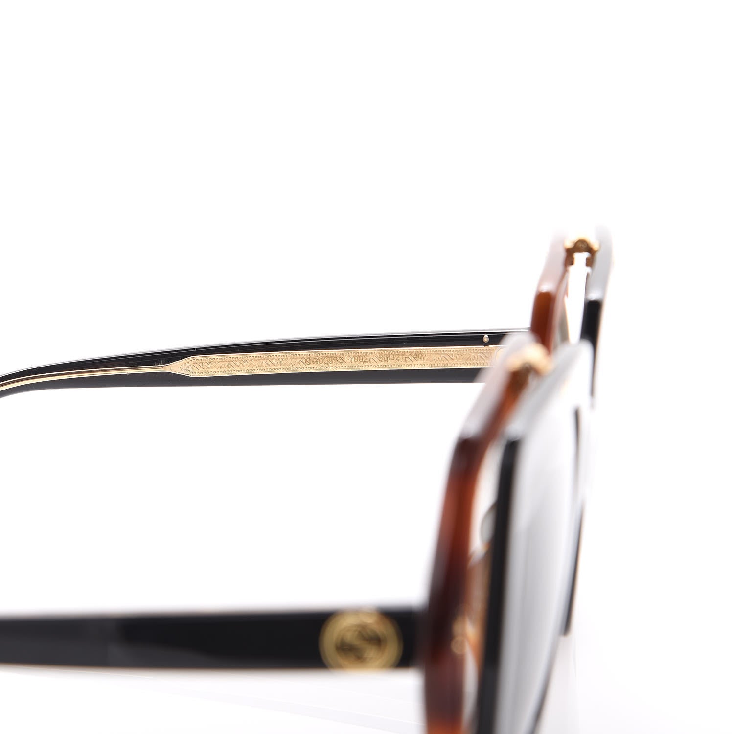 Gucci Acetate Oversized Flip Up Sunglasses GG0088S Tortoise Black 7 of 8