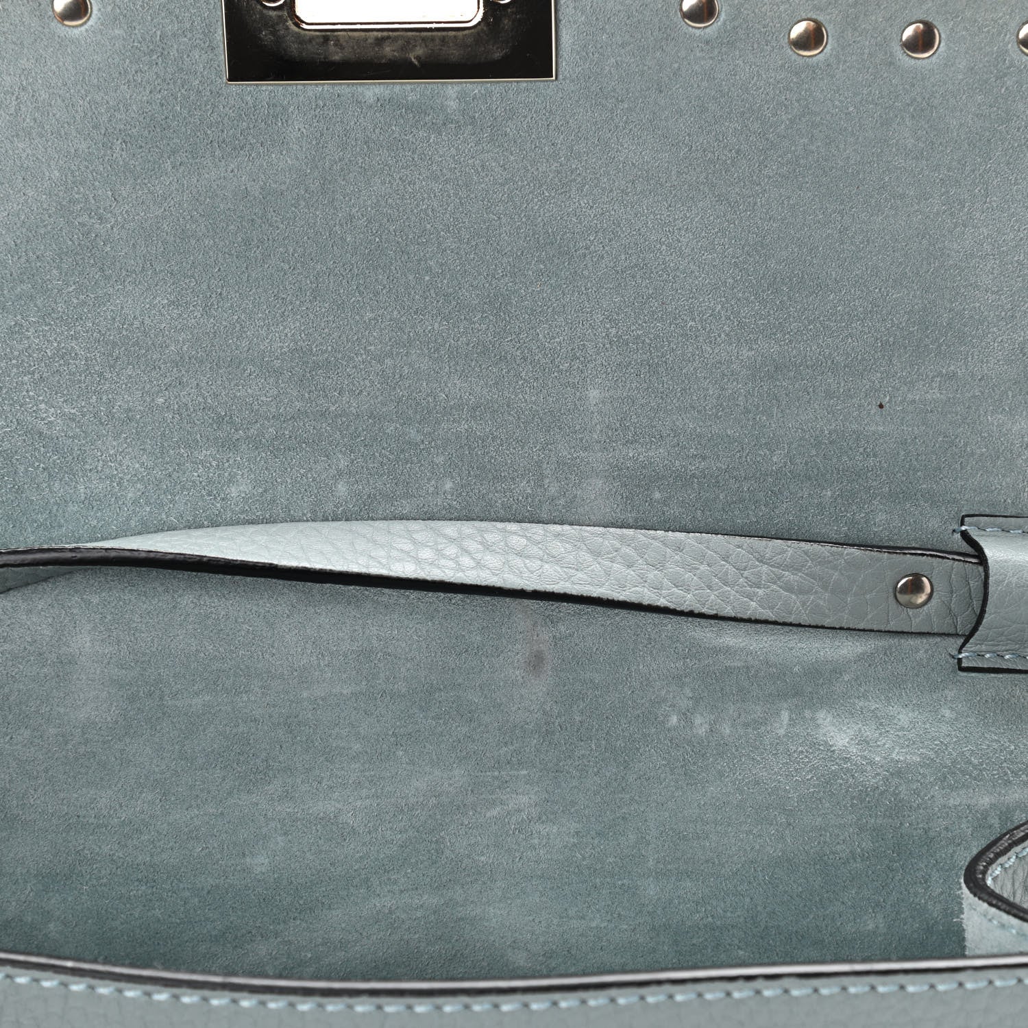Valentino Garavani Pebbled Calfskin Medium Rockstud Flip Lock Crossbody Bag Nube 11 of 11