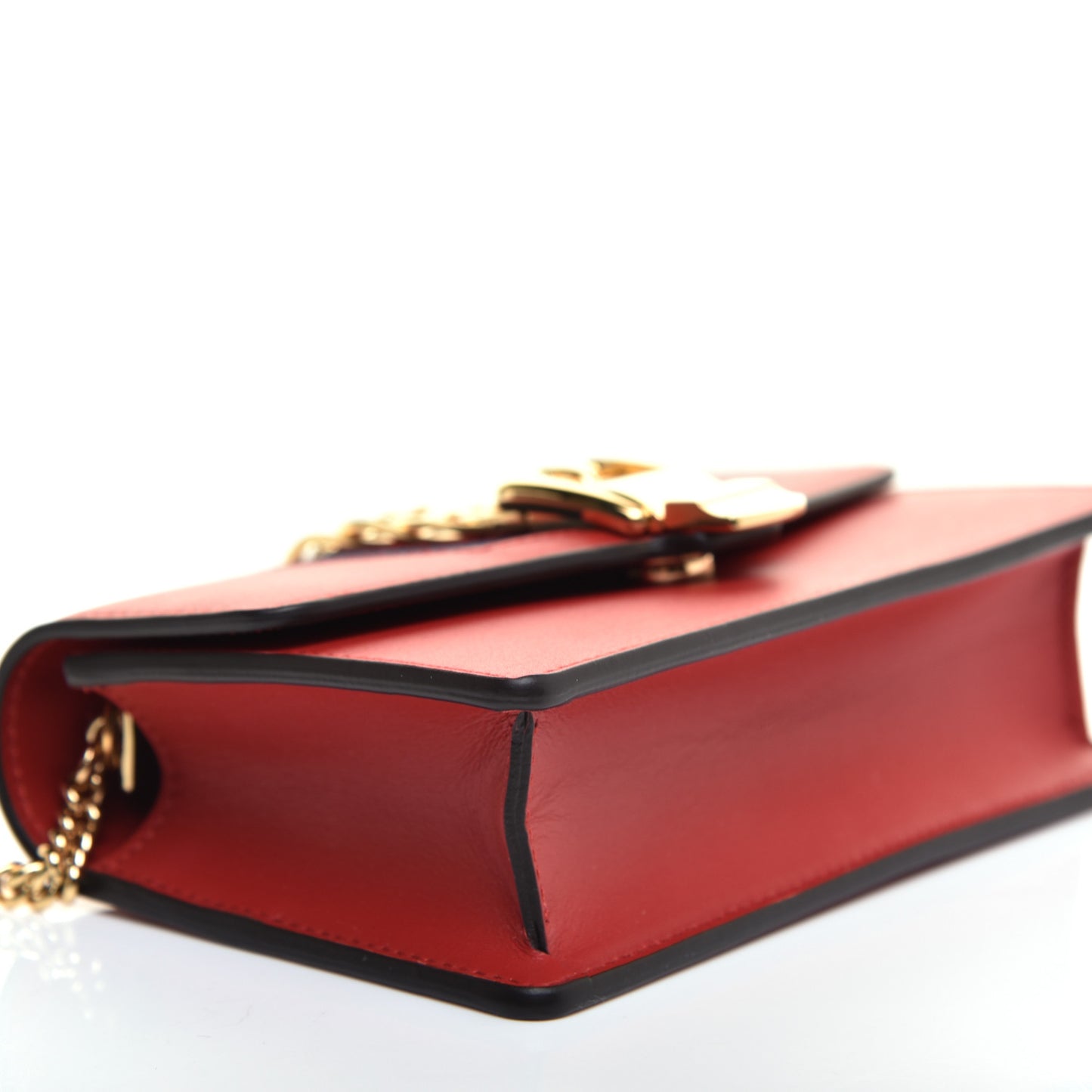 Calfskin Super Mini Sylvie Chain Shoulder Bag Hibiscus Red