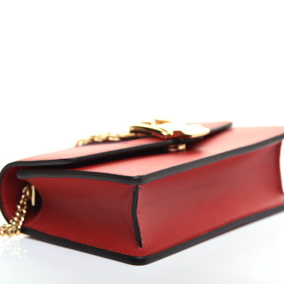 Gucci Calfskin Super Mini Sylvie Chain Shoulder Bag Hibiscus Red 6 of 10