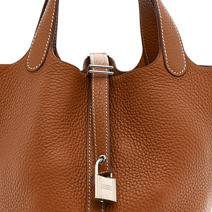 Hermes Taurillon Clemence Picotin Lock 18 PM Gold 8 of 11