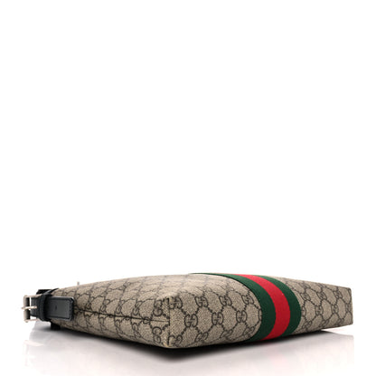 Gucci GG Supreme Monogram Web Messenger Bag Black 4 of 9