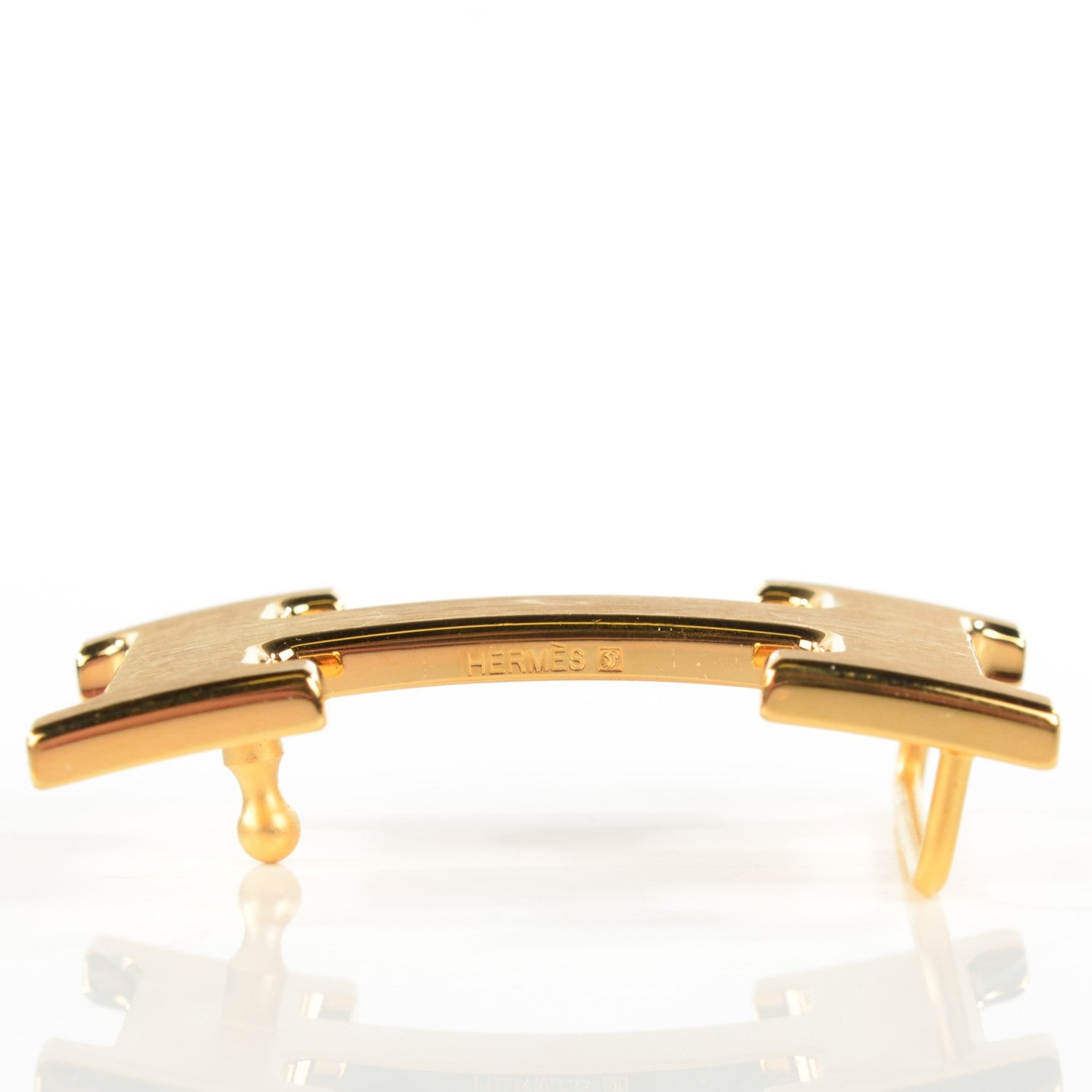 Hermes Box Togo 32mm H Belt 85 Black Gold 8 of 8