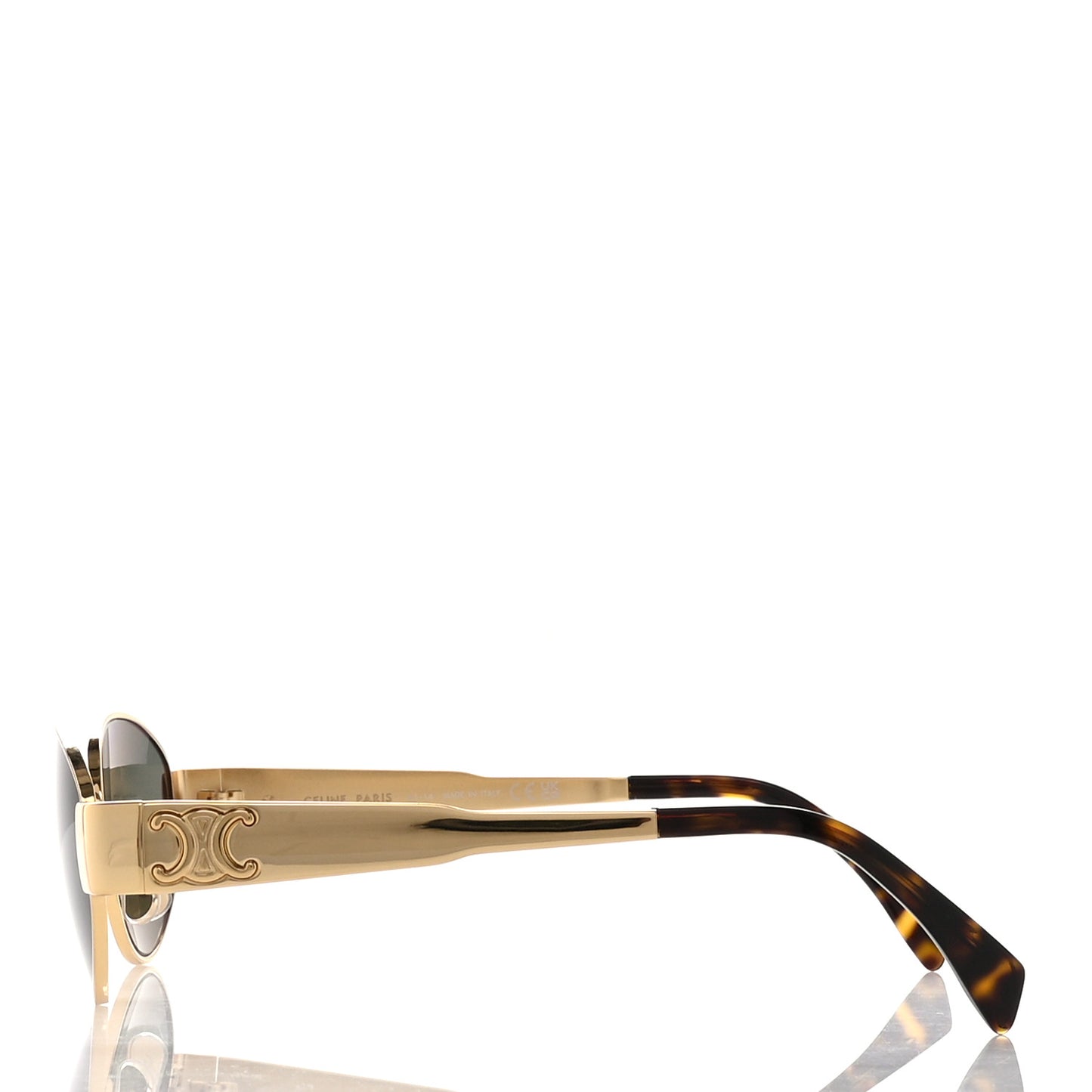Metal Triomphe 01 Sunglasses CL40235U Gold Green