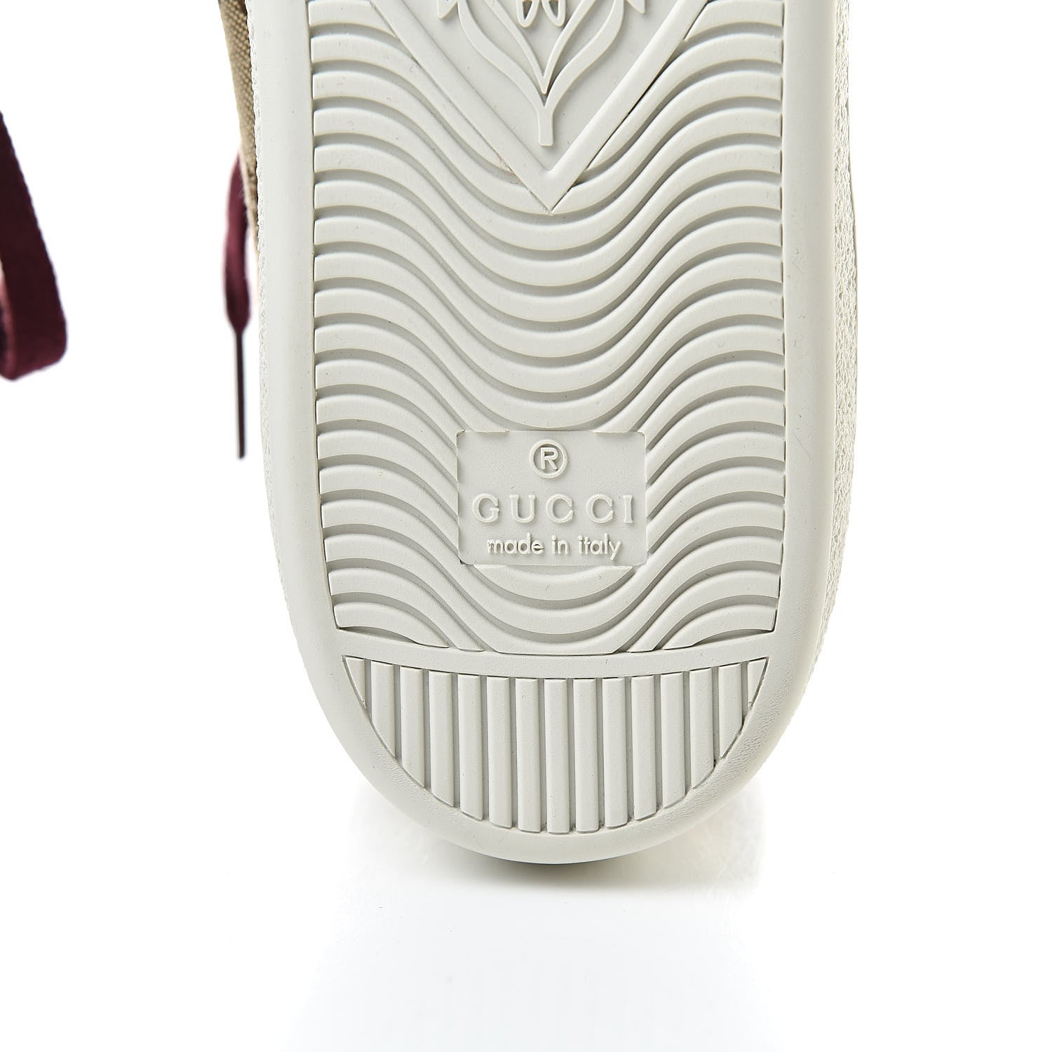 Gucci Monogram Miro Soft Calfskin Womens High Top Sneakers 39.5 Beige Ruby 6 of 9