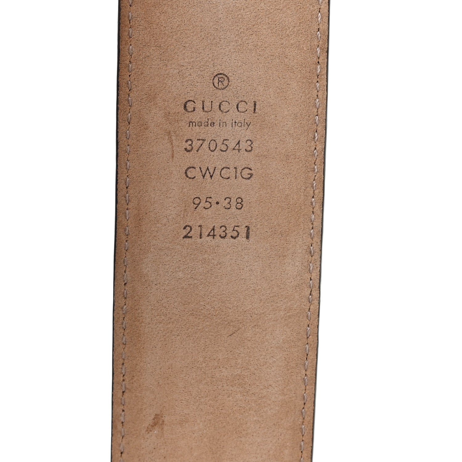Gucci Guccissima Signature Interlocking G 37mm Belt 95 38 Nut Brown 3 of 4