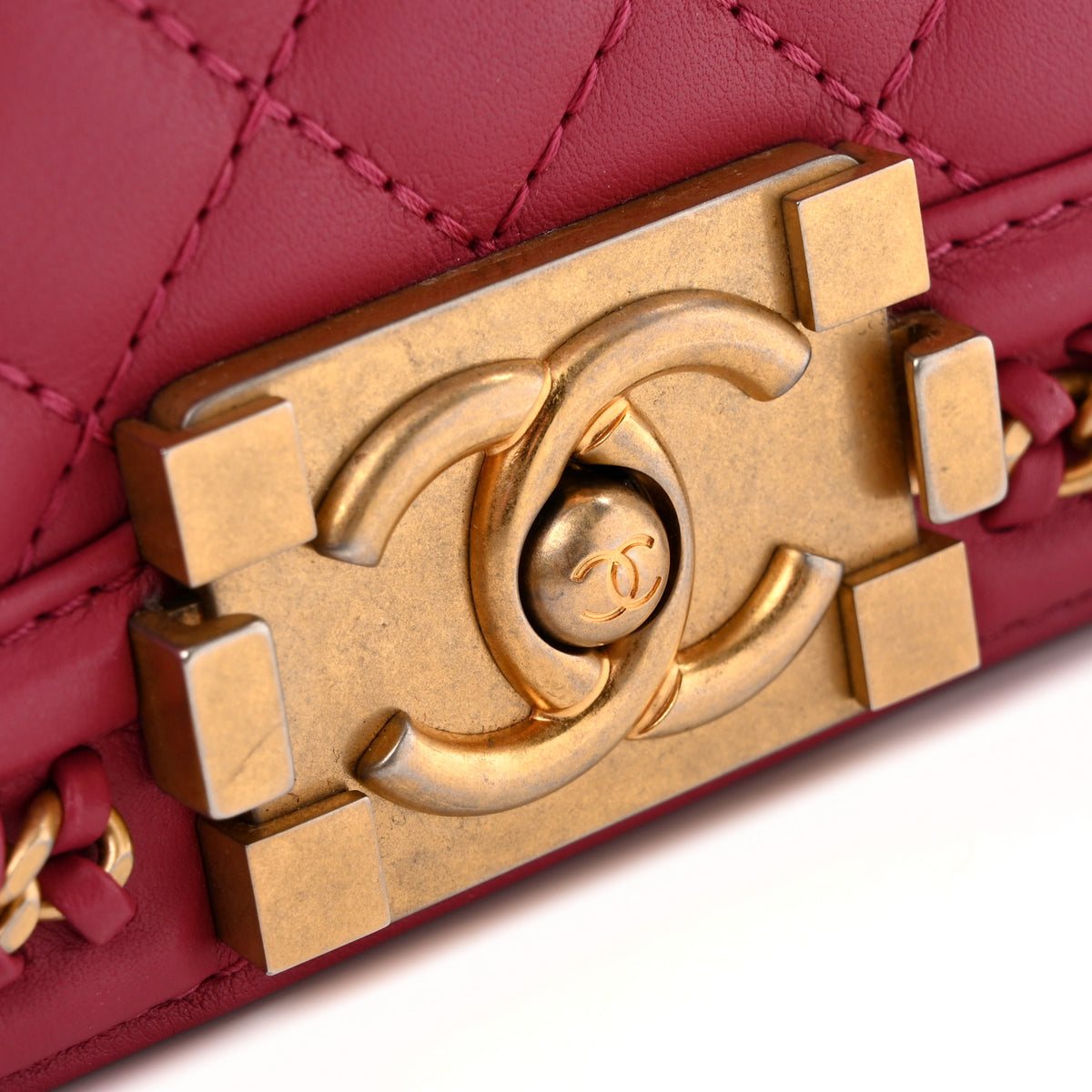 Chanel Calfskin Quilted Medium Top Handle Boy Flap Pink 11 of 14