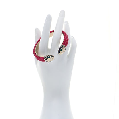 Bulgari Galuchat Serpenti Forever Bracelet Pink 2 of 5