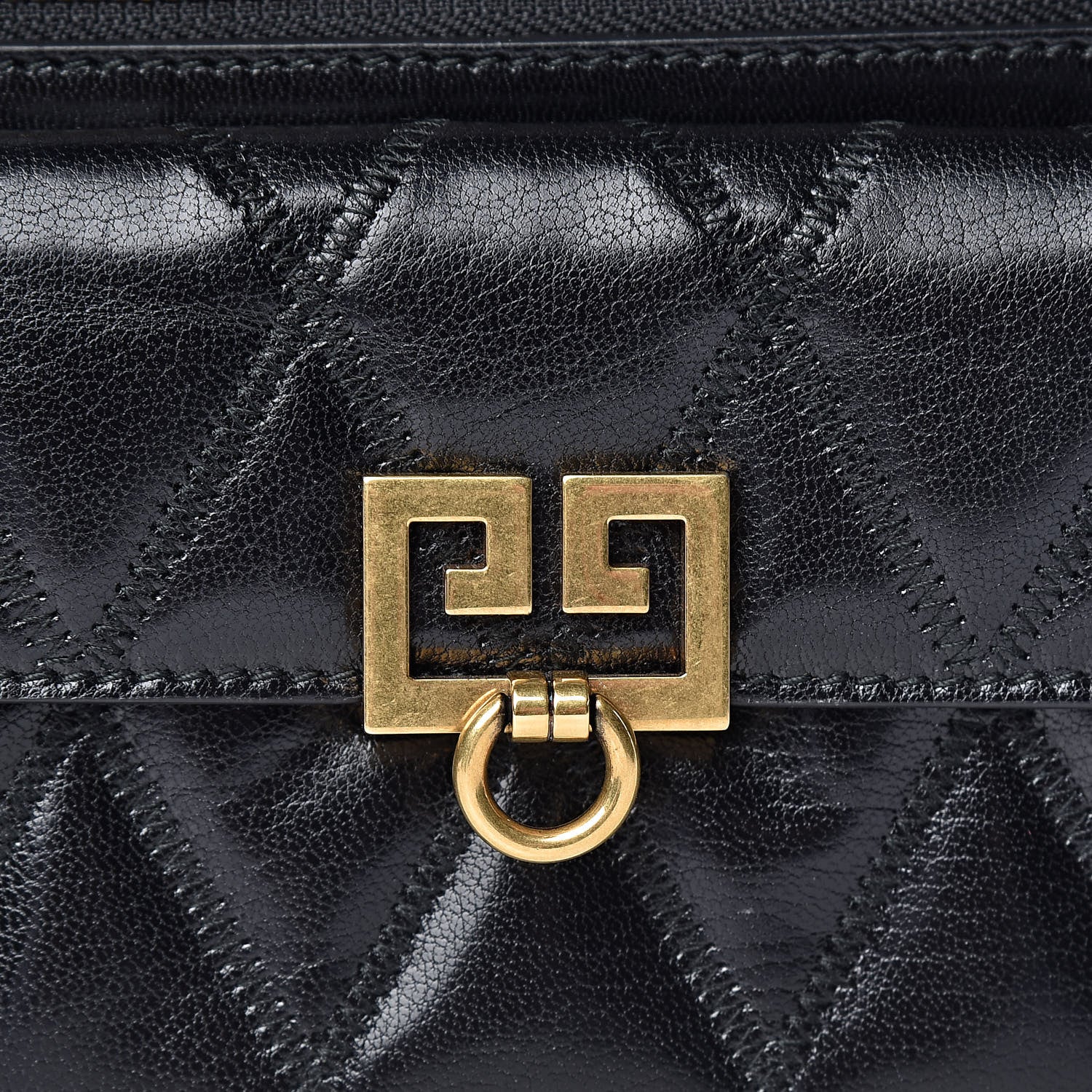 Givenchy Goatskin Diamond Quilted Pocket Crossbody Black 8 of 10