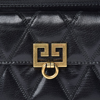Givenchy Goatskin Diamond Quilted Pocket Crossbody Black 8 of 10
