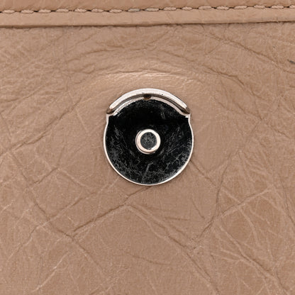 Saint Laurent Crinkled Calfskin Matelasse Monogram Baby Niki Chain Satchel Light Taupe 12 of 13