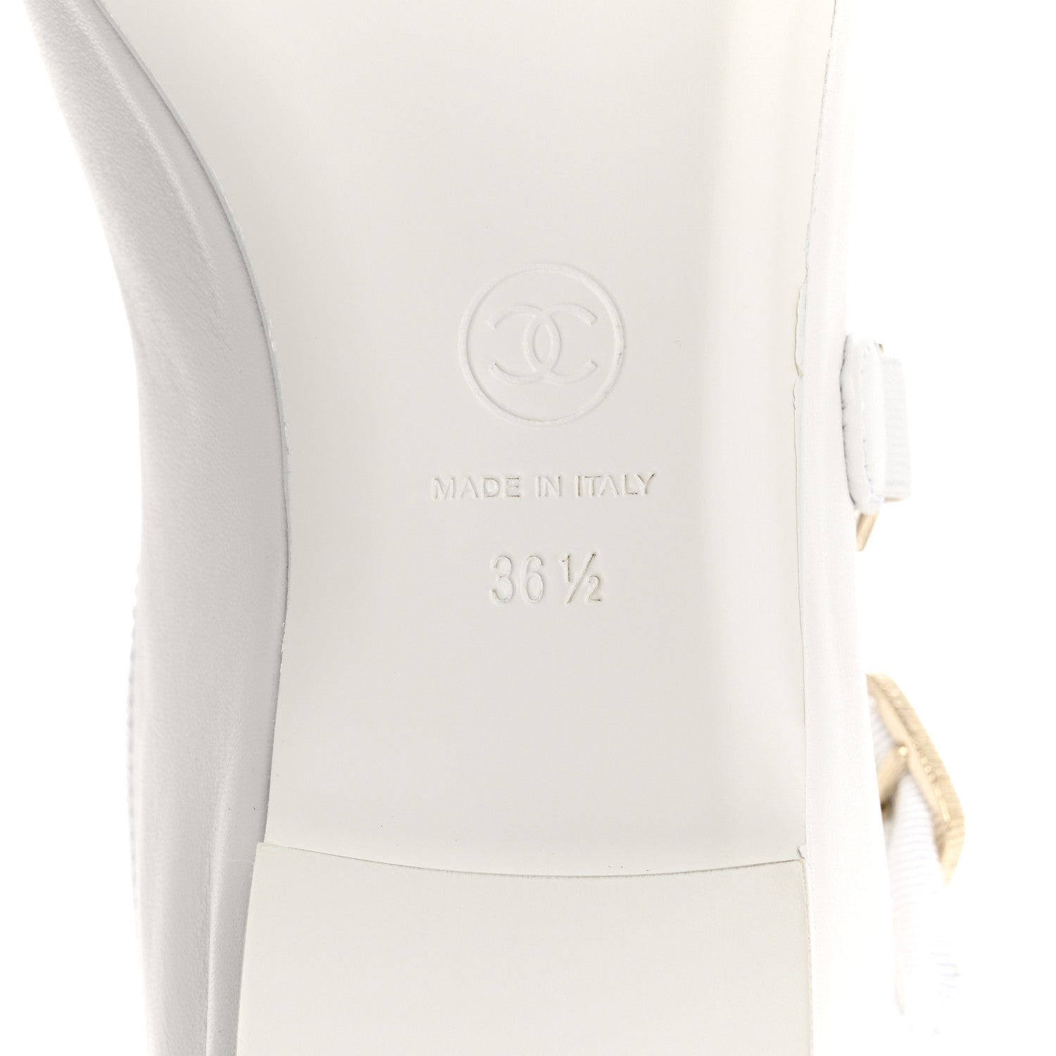 Chanel Lambskin Mary Jane Flats 36.5 White 8 of 10