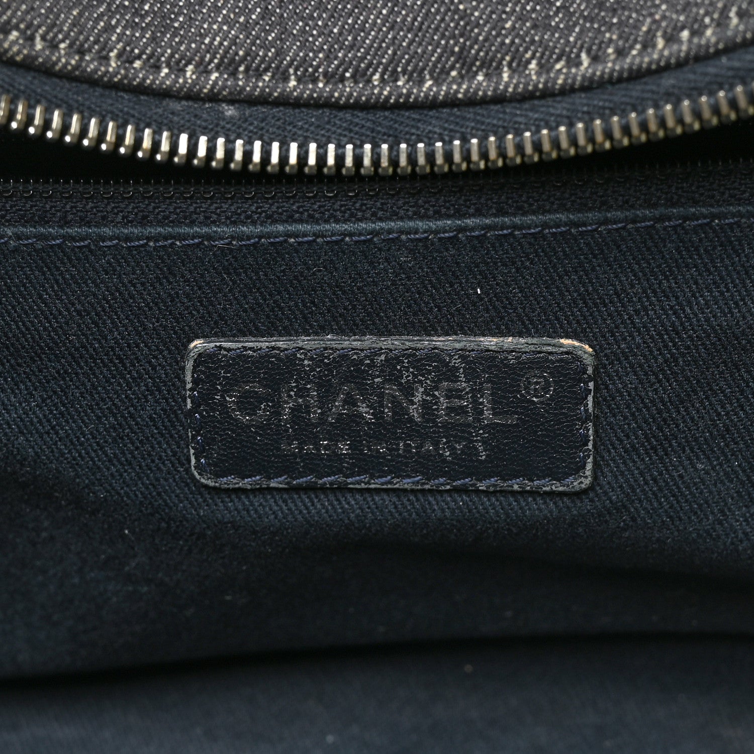 Chanel Denim Deauville Bowling Bag Dark Blue 5 of 8
