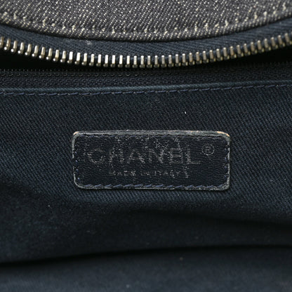 Chanel Denim Deauville Bowling Bag Dark Blue 5 of 8