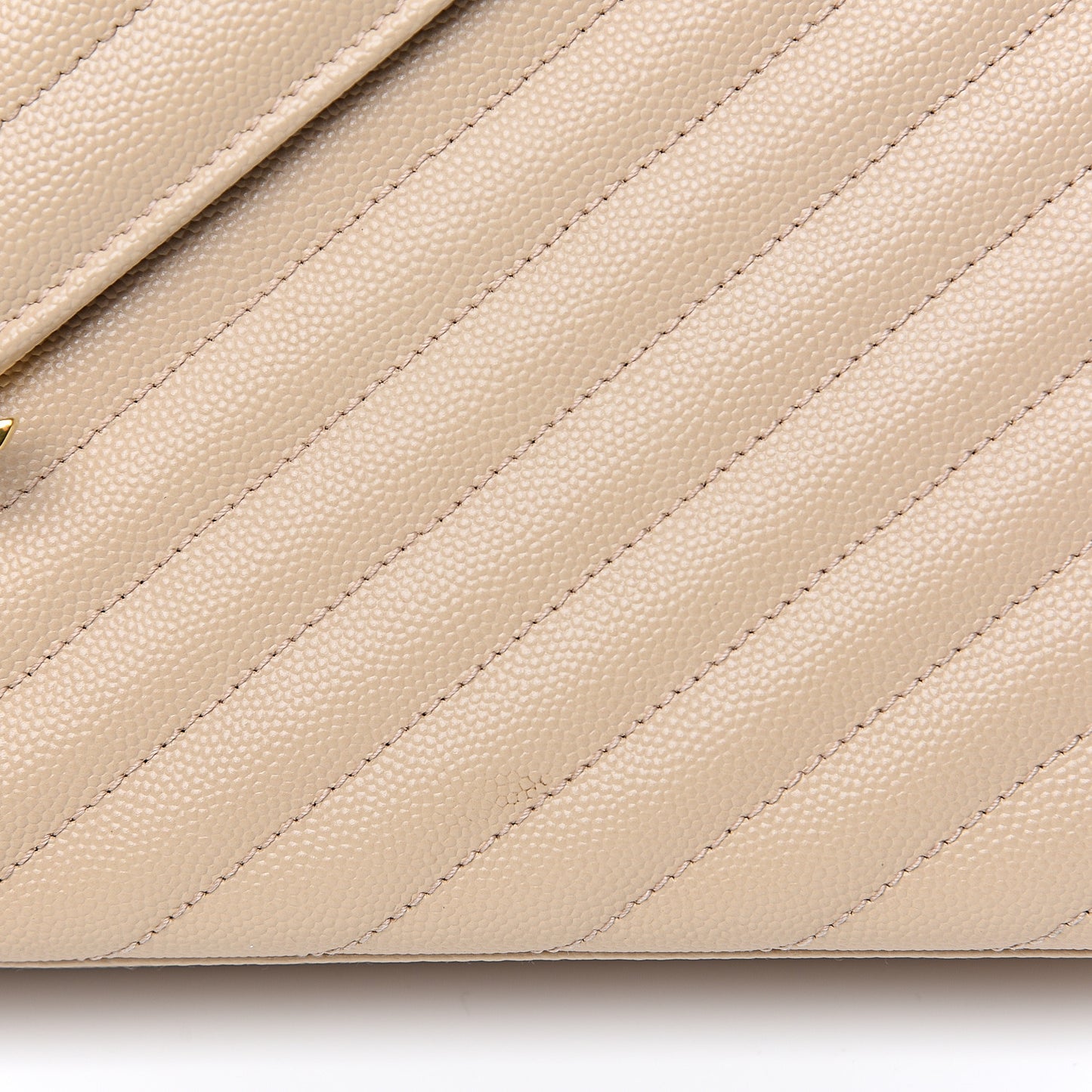 Grain De Poudre Matelasse Chevron Large Monogram Satchel Nude Powder