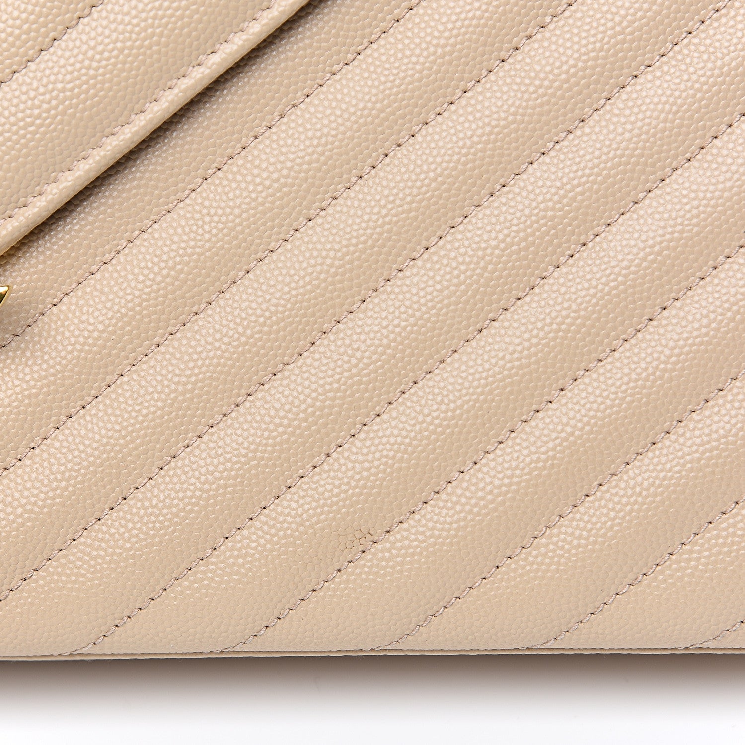 Saint Laurent Grain De Poudre Matelasse Chevron Large Monogram Satchel Nude Powder 9 of 11