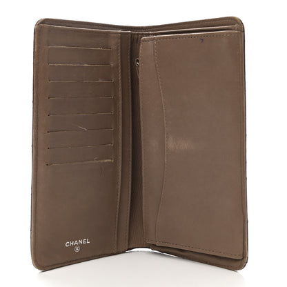 Chanel Lambskin Quilted Yen Wallet Dark Brown 5 of 10