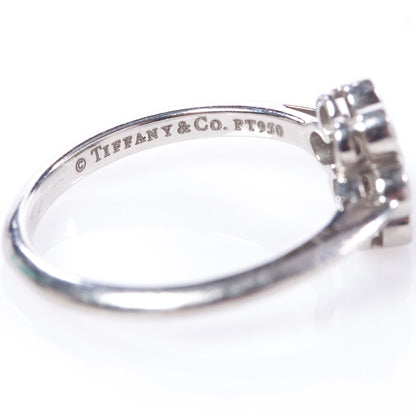 Tiffany Platinum Diamond Flower Ring 5 3 of 4