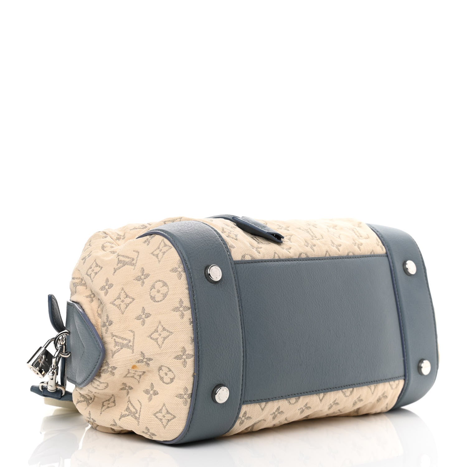 Louis Vuitton Monogram Denim Speedy Round Blue 4 of 12