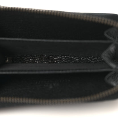 Gucci Calfskin Logo Zip Around Card Case Black 5 of 10