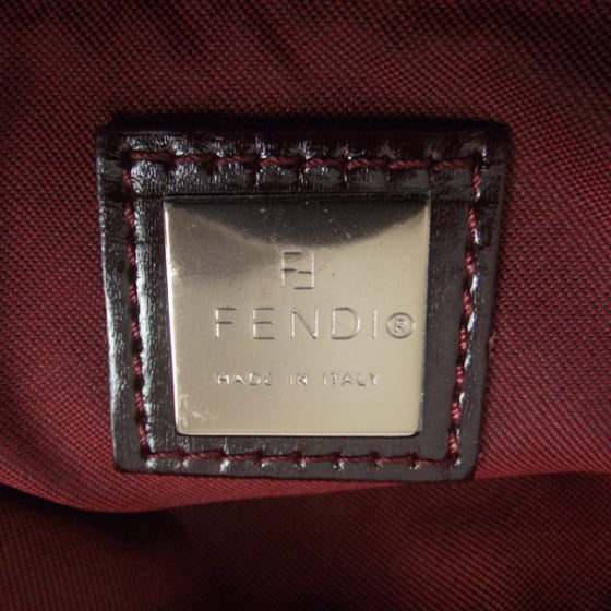 Fendi Zucchino Pochette Burgundy 7 of 9