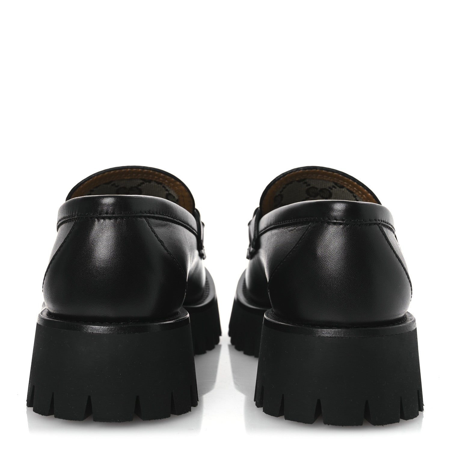 Gucci Betis Glamour Calfskin Womens Horsebit Loafers 37.5 Black 6 of 12