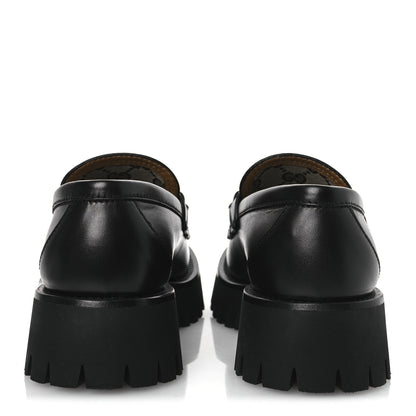 Gucci Betis Glamour Calfskin Womens Horsebit Loafers 37.5 Black 6 of 12