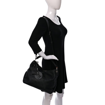 Louis Vuitton Mahina Beaubourg Hobo MM Black 2 of 8
