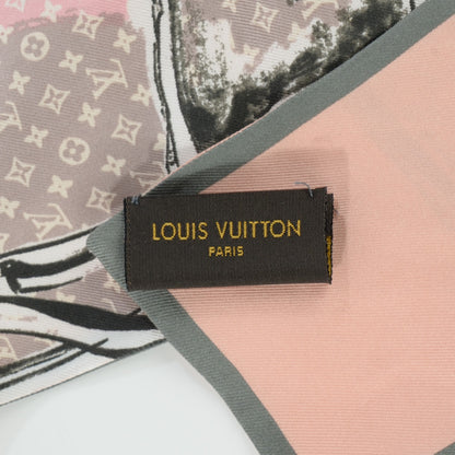 Louis Vuitton Silk Monogram Trunks Bandeau Rose Poudre 4 of 5