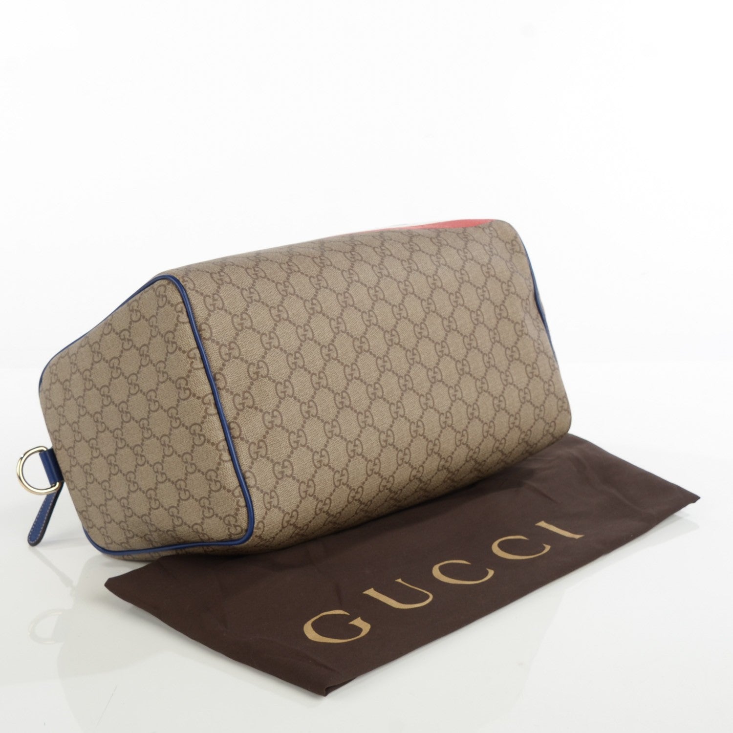 Gucci GG Plus Monogram Medium Boston USA Flag Unicef Duffle Blue 4 of 7