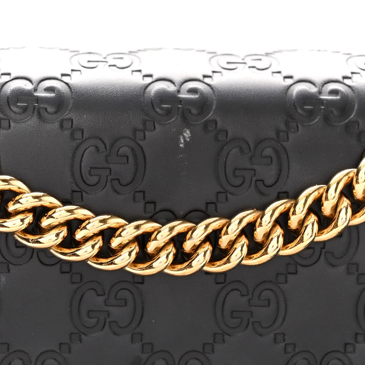 Guccissima Medium Padlock Shoulder Bag Black