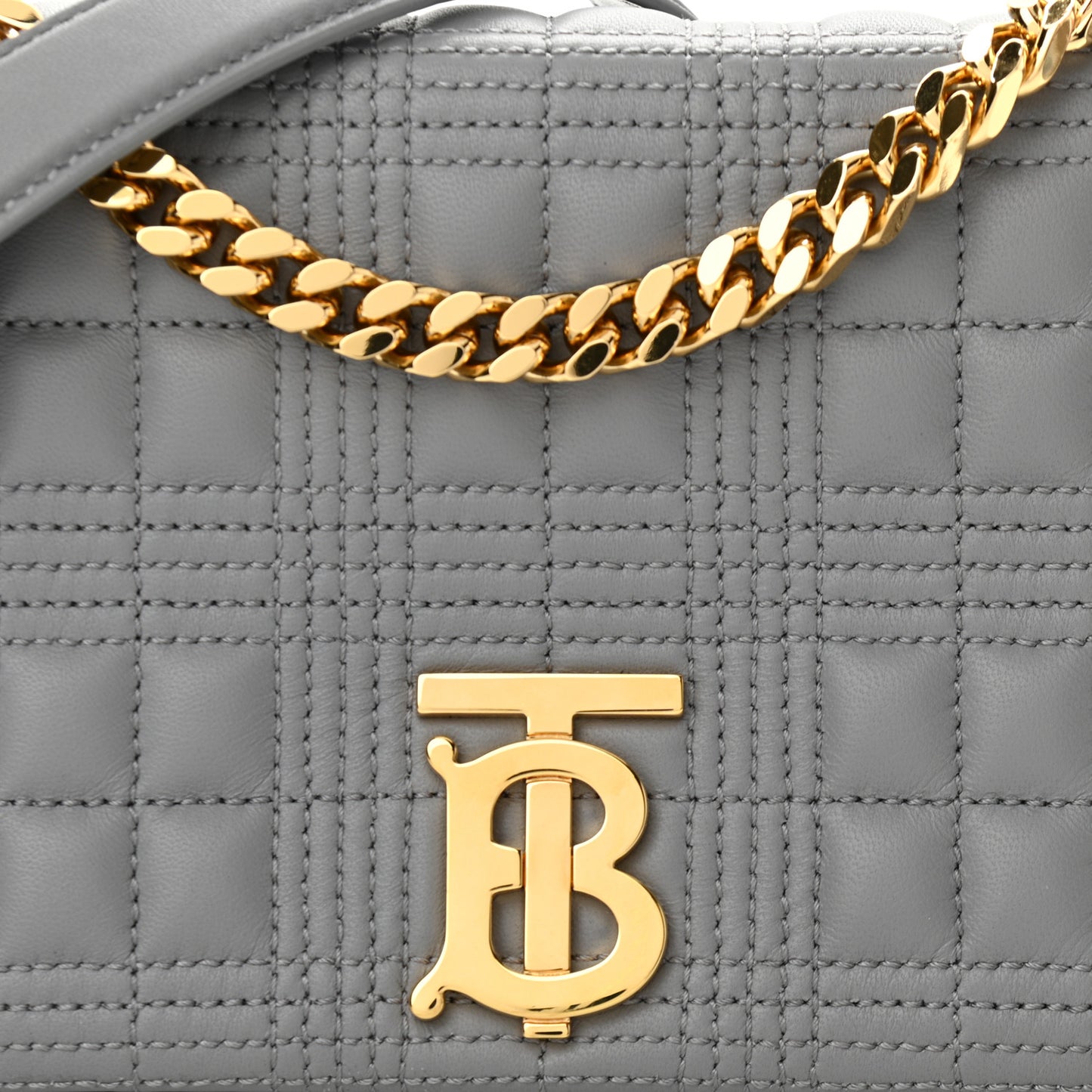 Lambskin Quilted Small Lola Bag Grey