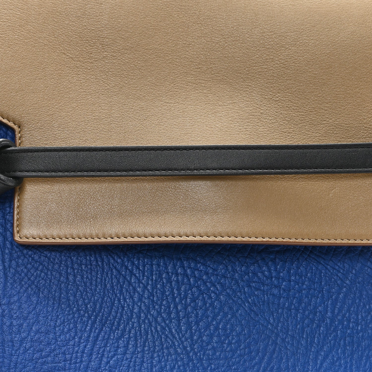 Celine Elephant Calfskin Mini Tri-Color Belt Bag Indigo 7 of 11
