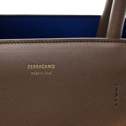 Salvatore Ferragamo Calfskin Medium Hug Bag Clay Lapis 6 of 10