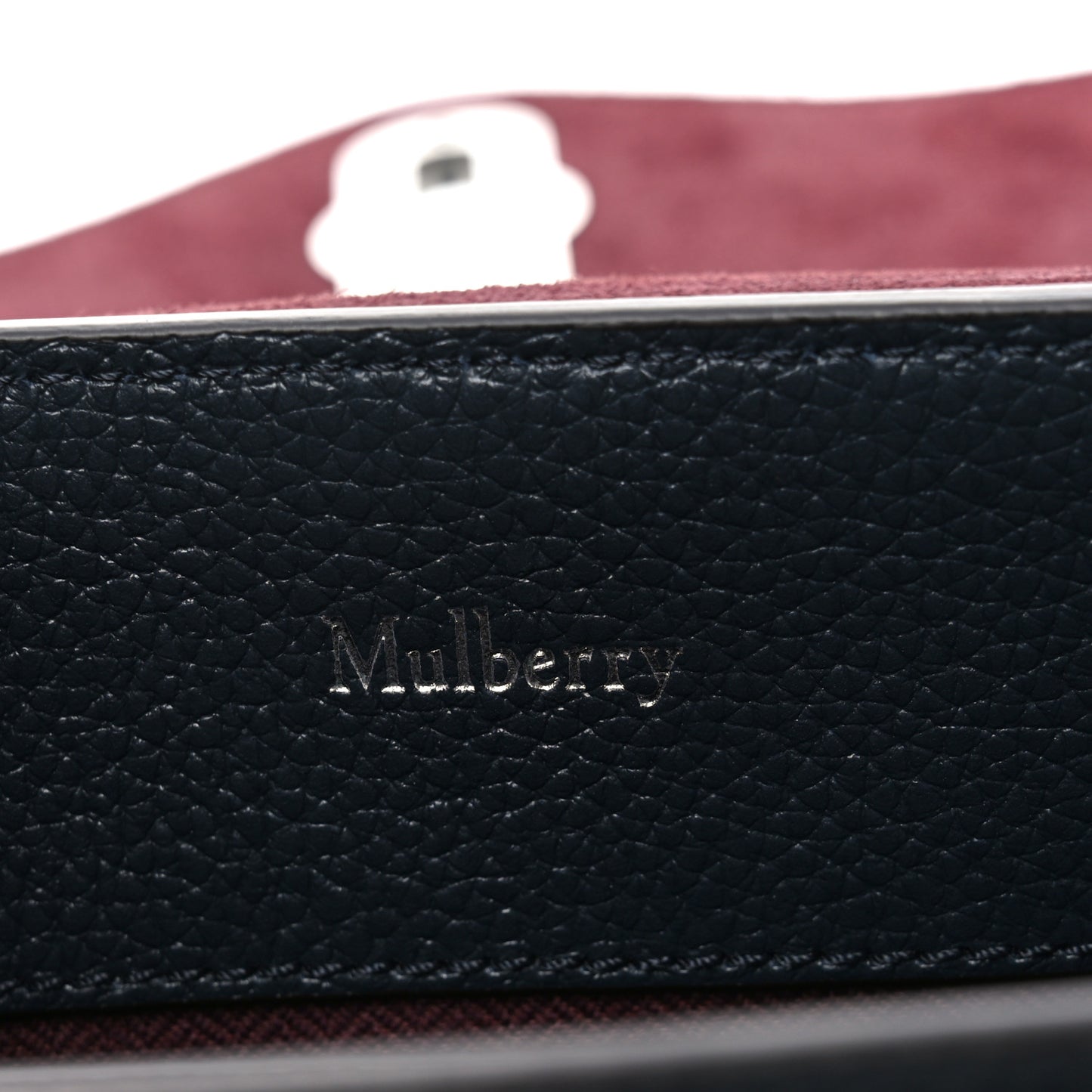 Small Classic Grain Calfskin Mini Seaton Midnight Blue