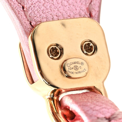 Chanel Iridescent Lambskin Metal Chain Belt M Light Pink 3 of 5