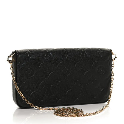 Louis Vuitton Empreinte Pochette Felicie Chain Wallet Black 4 of 12