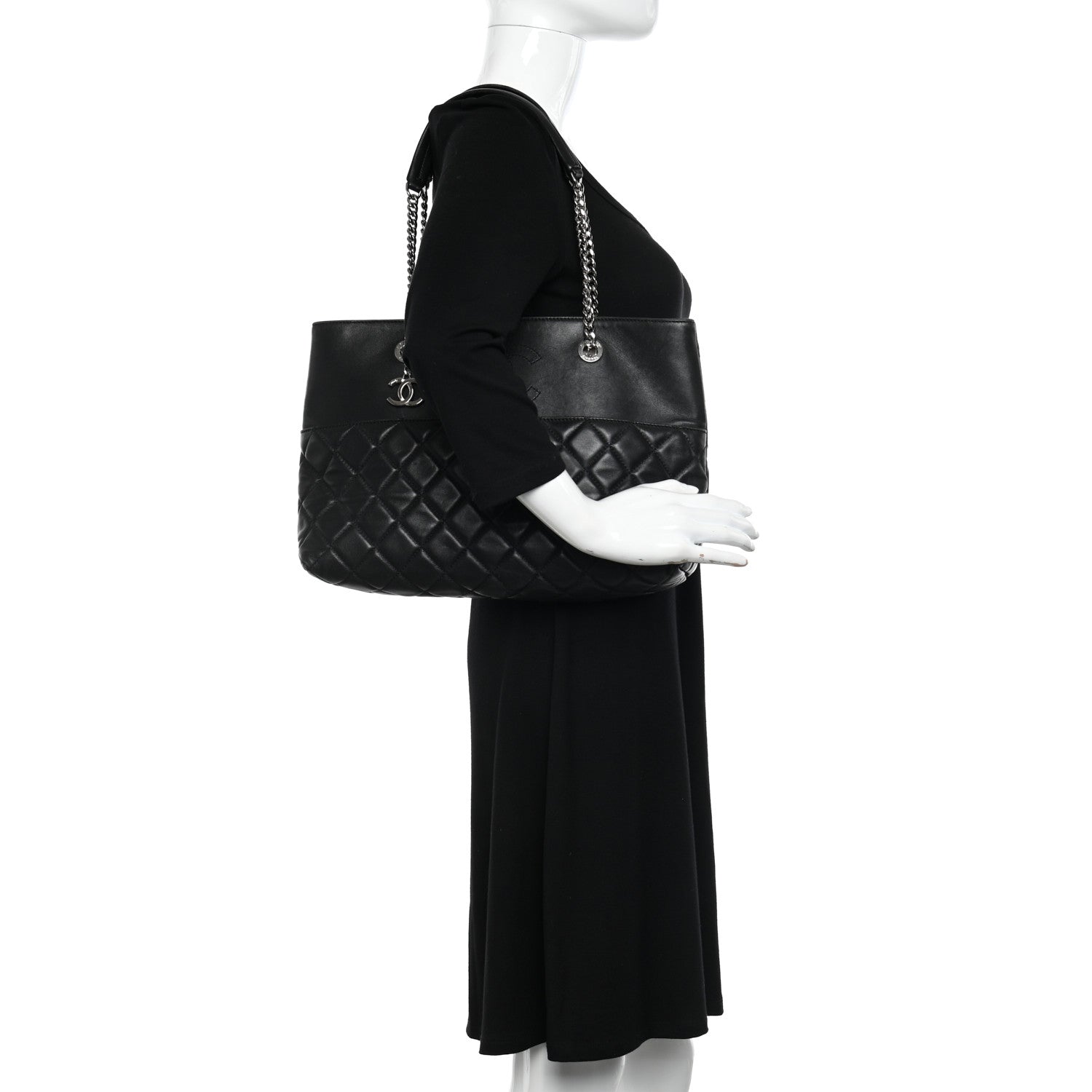 Chanel Lambskin Quilted Medium Urban Delight Tote Black 2 of 11