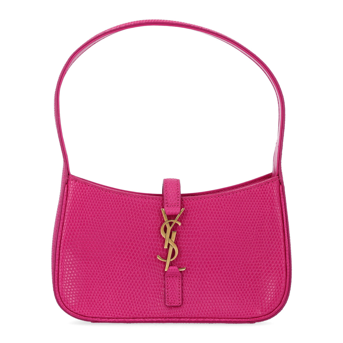 Calfskin Lizard Embossed Le 5 A 7 Mini Hobo Acid Pink
