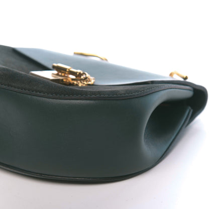 Chloe Suede Smooth Calfskin Drew Shoulder Bag Intense Green 6 of 11