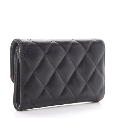 Chanel Lambskin Quilted Flap Card Holder Black 3 of 12