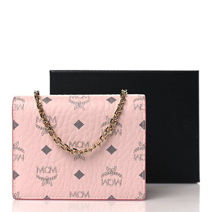 MCM Visetos Original Mini Chain Wallet Light Pink 11 of 11