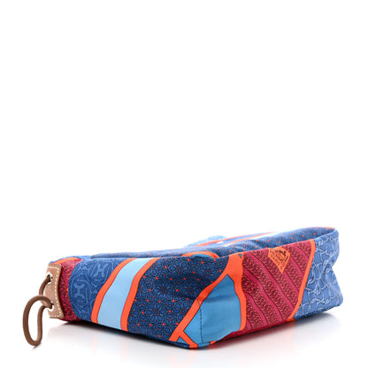 Hermes Silk Carre en Cravates Fourbi 20 PM Pouch Bleu Saphir 4 of 10