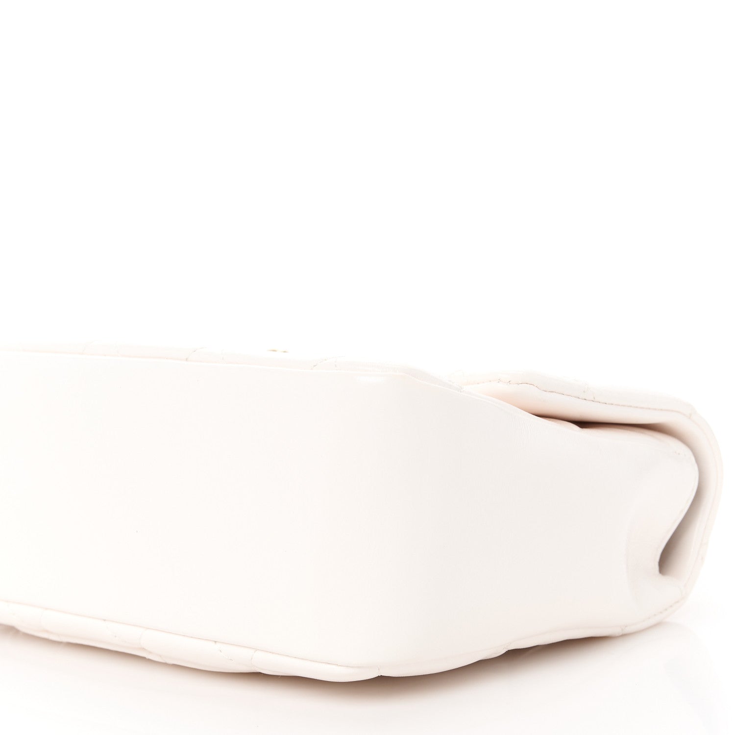 Chanel Shiny Lambskin Quilted Coco Trip Flap Bag White 10 of 11