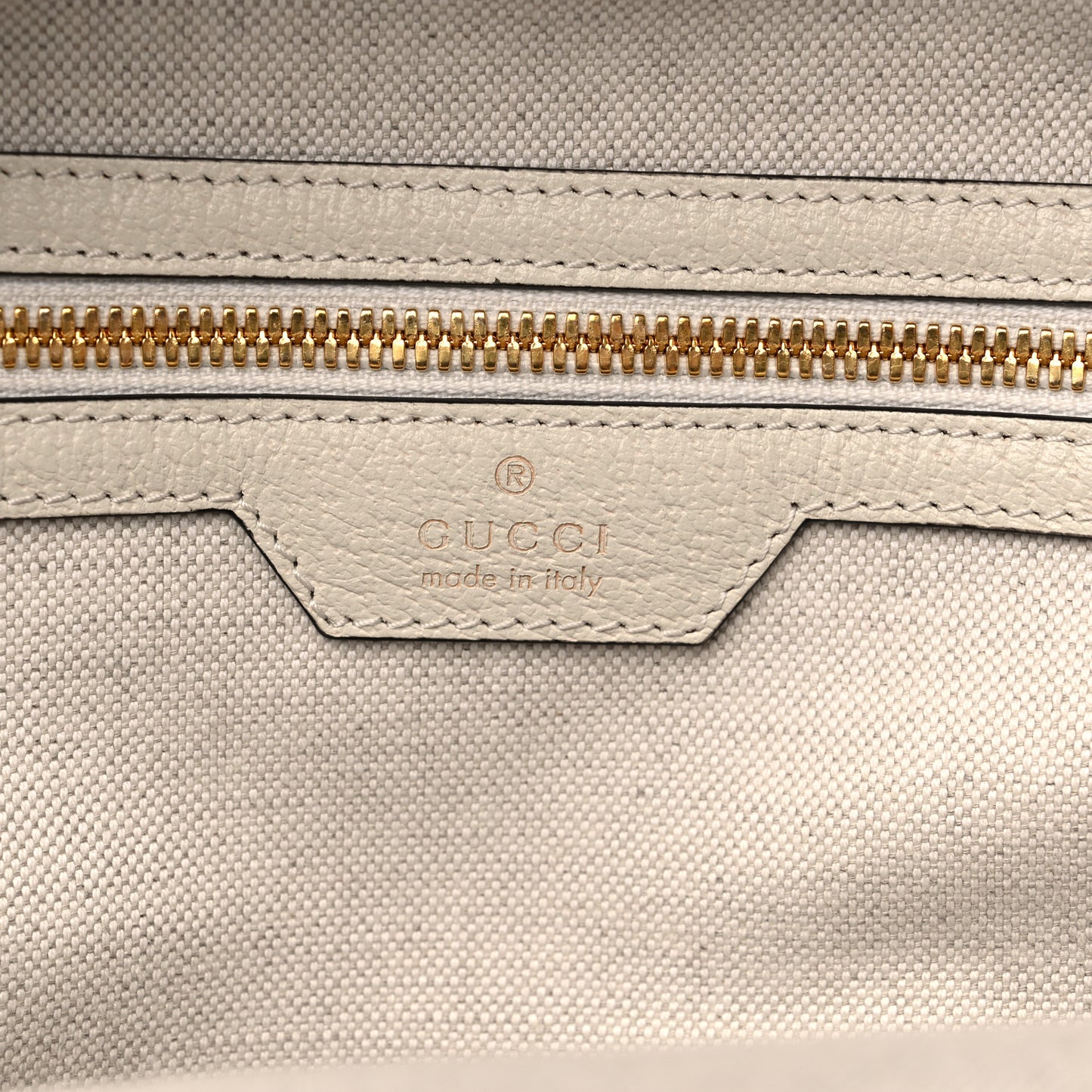 GG Supreme Monogram Textured Calfskin Web Small Ophidia Day Backpack Beige Ebony Mystic White