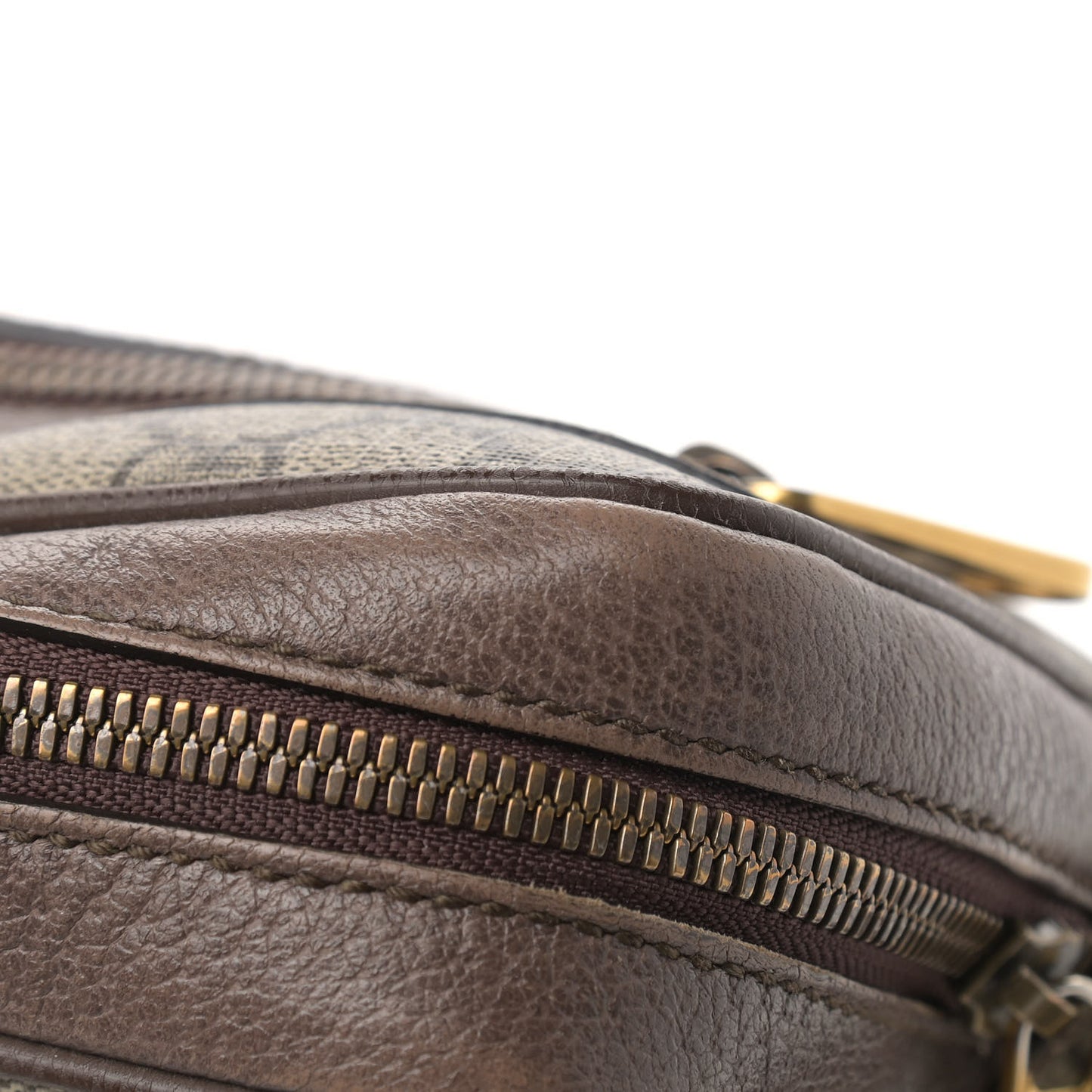 GG Supreme Monogram Web Medium Ophidia Messenger Bag Brown