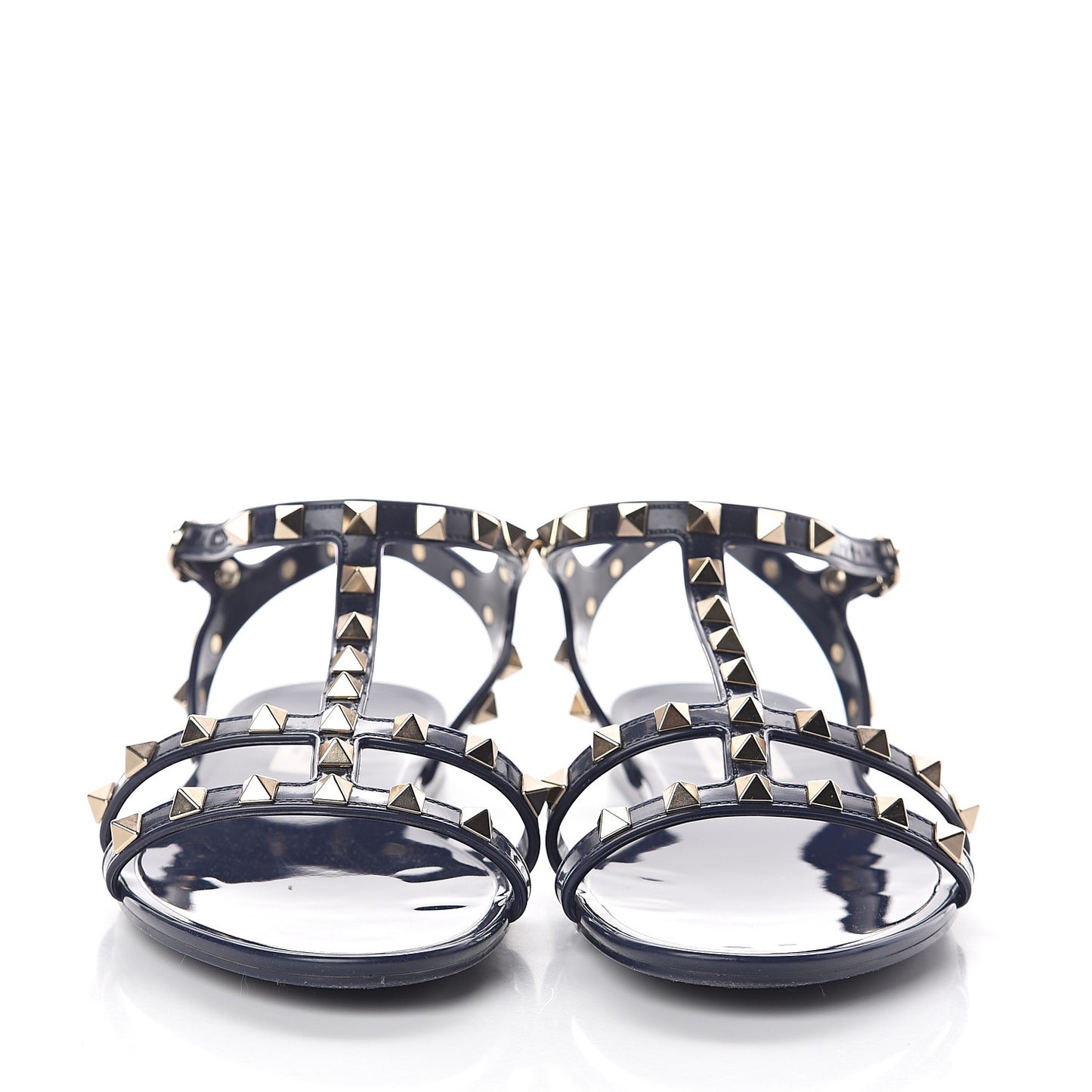PVC Jelly Rockstud Caged Sandals 39 Blue