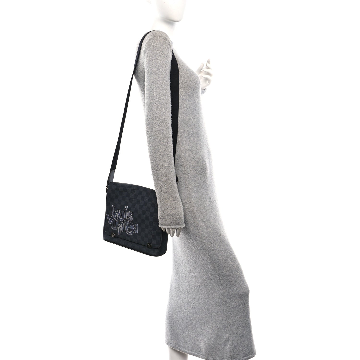 Louis Vuitton Damier Graphite Logo District PM Grey 2 of 9